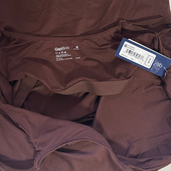 Gap GapBody Size Medium Dark Brown Super Stretch Shorty Bodysuit NWT - Picture 4 of 4